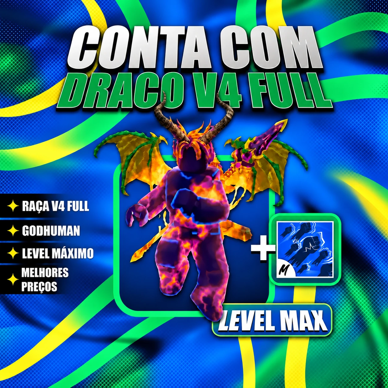 『 🧬 』 DRACO V4 FULL + GODHUMAN + LEVEL MÁX