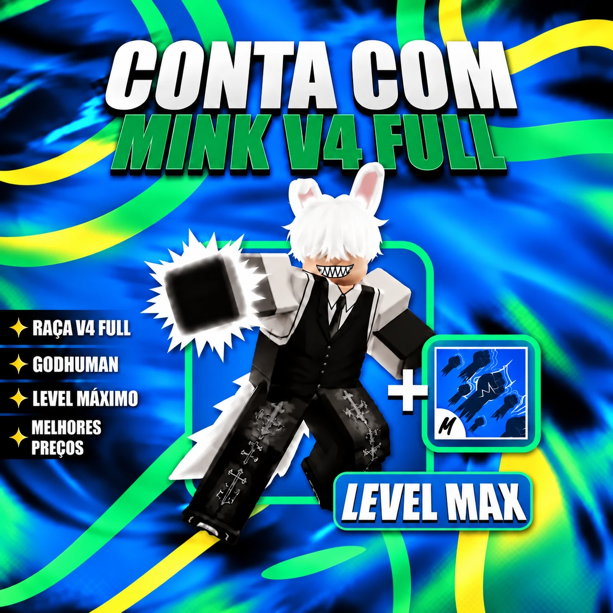 『 🧬 』 MINK V4 FULL + GODHUMAN + LEVEL MÁX